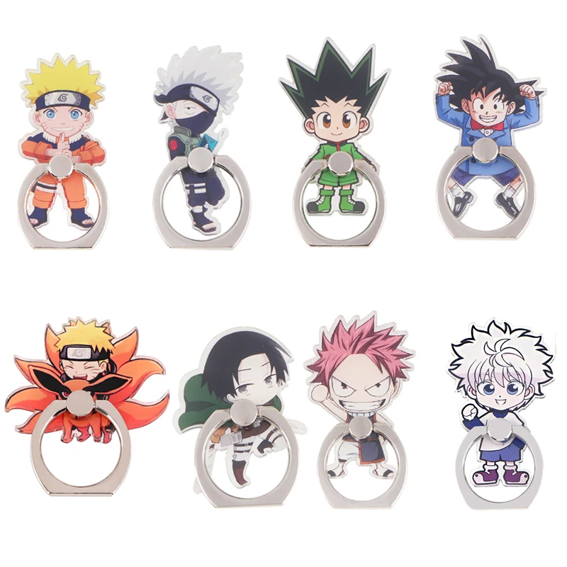 fd1089 creative anime figure mobile phone ring bracket cell phone dock customized cartoon ring buckle phone accessory gifts free global shipping