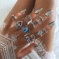 vintage bohemia adjustable women rings hippie ring set stainless steel finger jewellery gifts