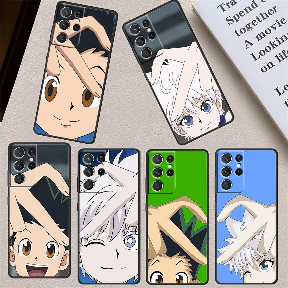 

Hunter x Hunter Anime Heart For Samsung S23 S22 S21 Ultra S20 FE Pro Lite S10 S9 S8 Plus 5G Black Phone Case Cover