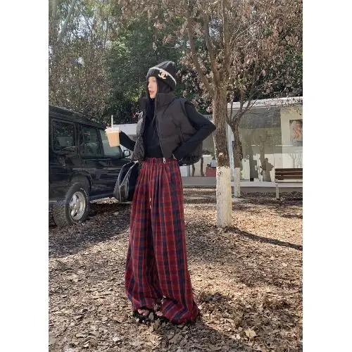 Модный короткий черный жилет с воротником-стойкой в Корейском стиле женская