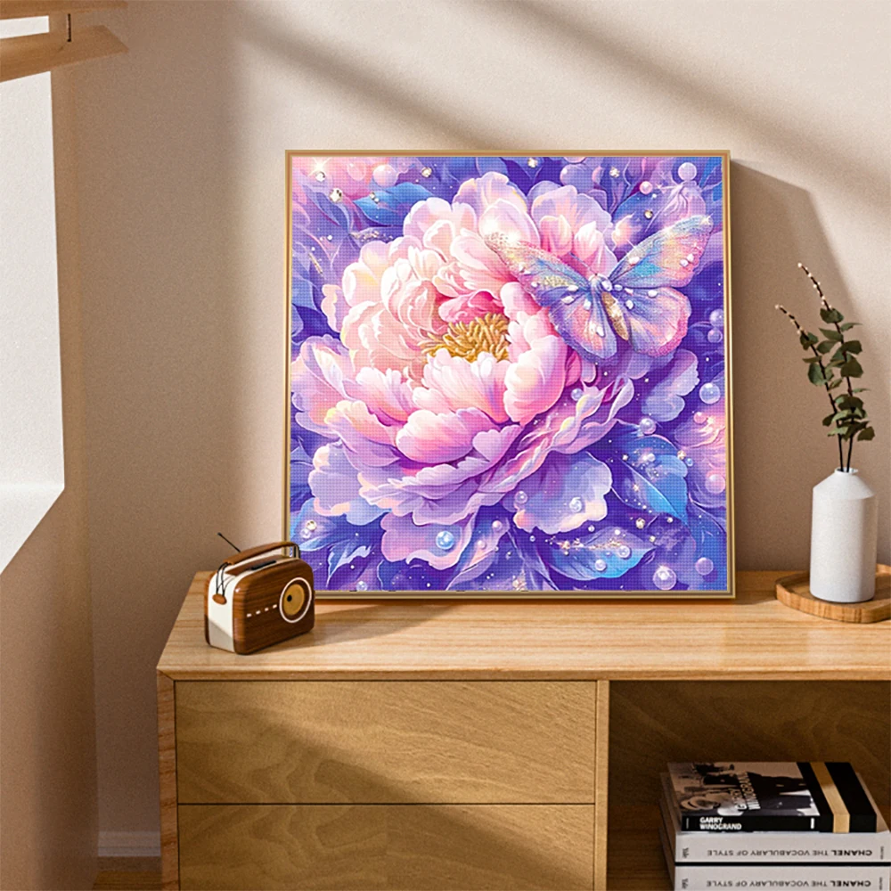 Dream Butterfly Flower Diamond Painting Kit 5D DIY Мозаика Вышивка Художественное Украшение Дома