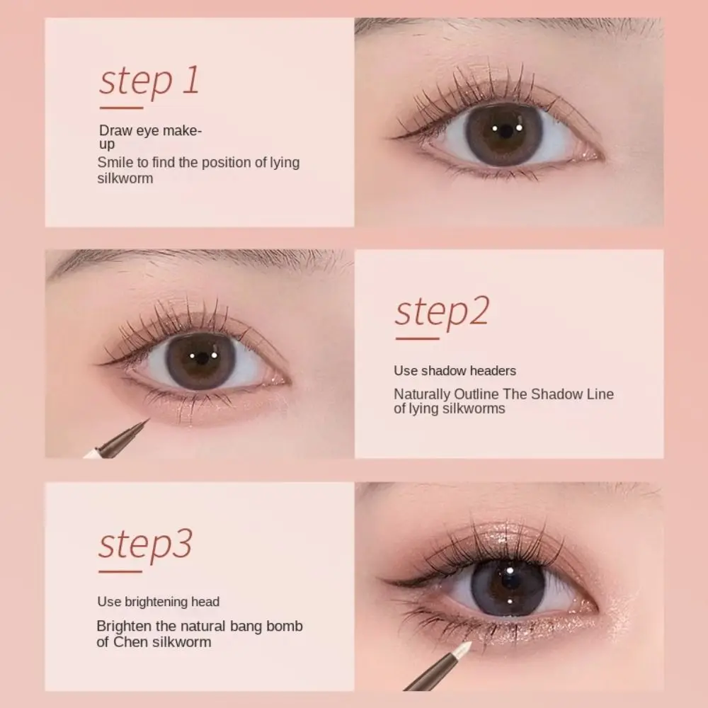 2 в 1 двухсторонняя Лежащая ручка для шелкопряда блестящий яркий ультратонкий