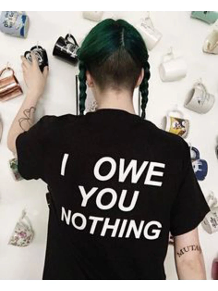 Женская летняя футболка с надписью I ould You Nothing Cool Black модная короткими рукавами