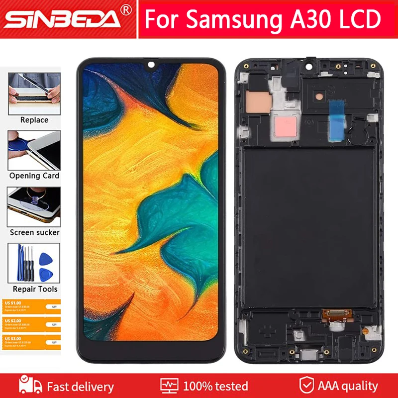 

6.4"LCD For Samsung Galaxy A30 A305/DS A305F A305FD A305A LCD Display Touch Screen Digitizer Replacement For Samsung A30 Display