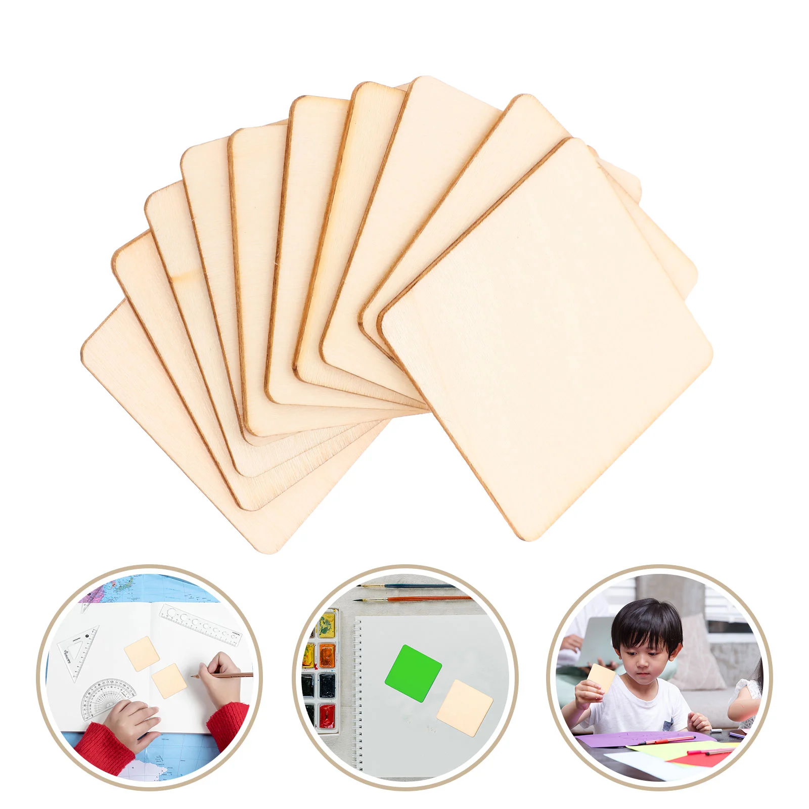 

50pcs DIY Crafts Wood Slices Blank Slices Painting Wood Chips DIY Accessories