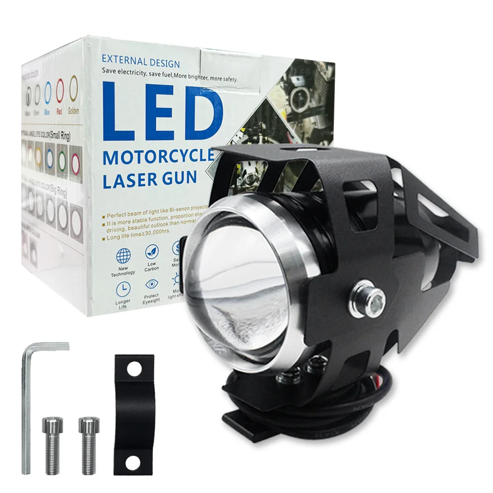 EURS 1ШТ U5 Мотоциклетная фара 15 Вт Супер яркий Ангельский глаз Фары мотоциклетная