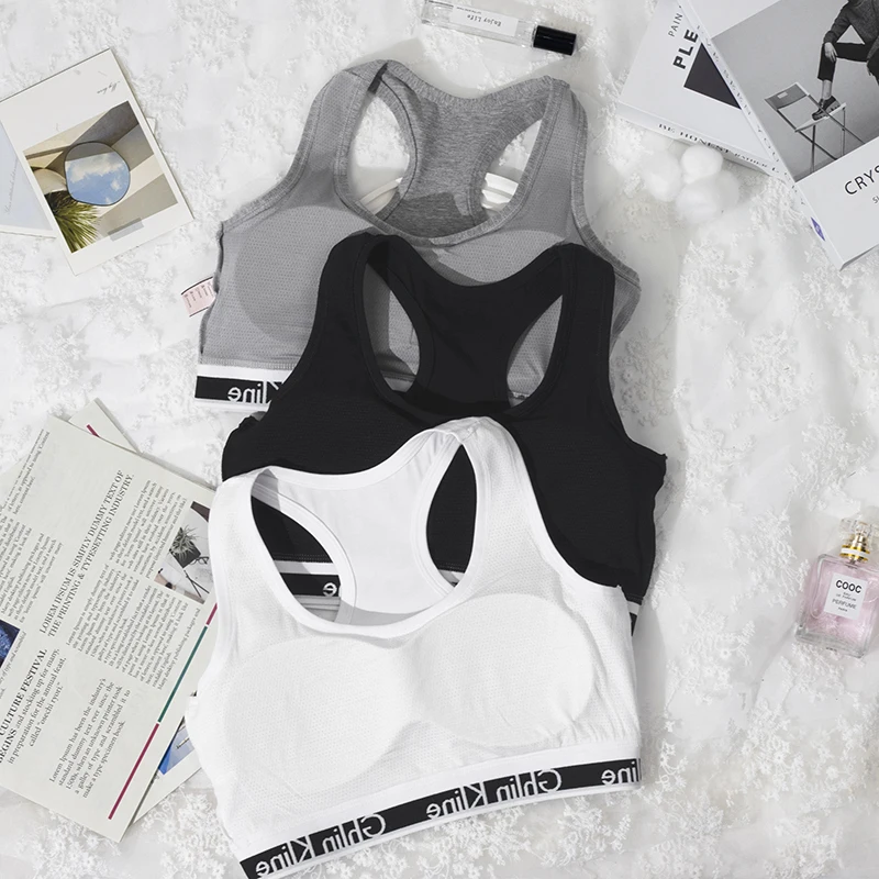 Спортивный бюстгальтер и трусики больших размеров S-XL жилет с губчатой