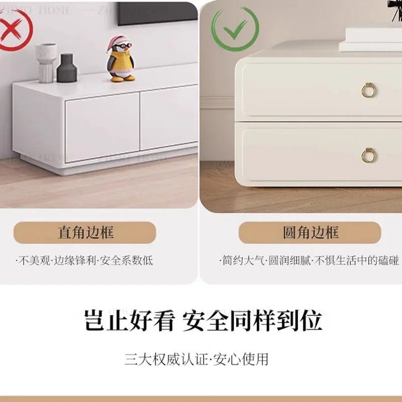 Кремовый стиль подставки для телевизора развлекательный центр шкаф хранения