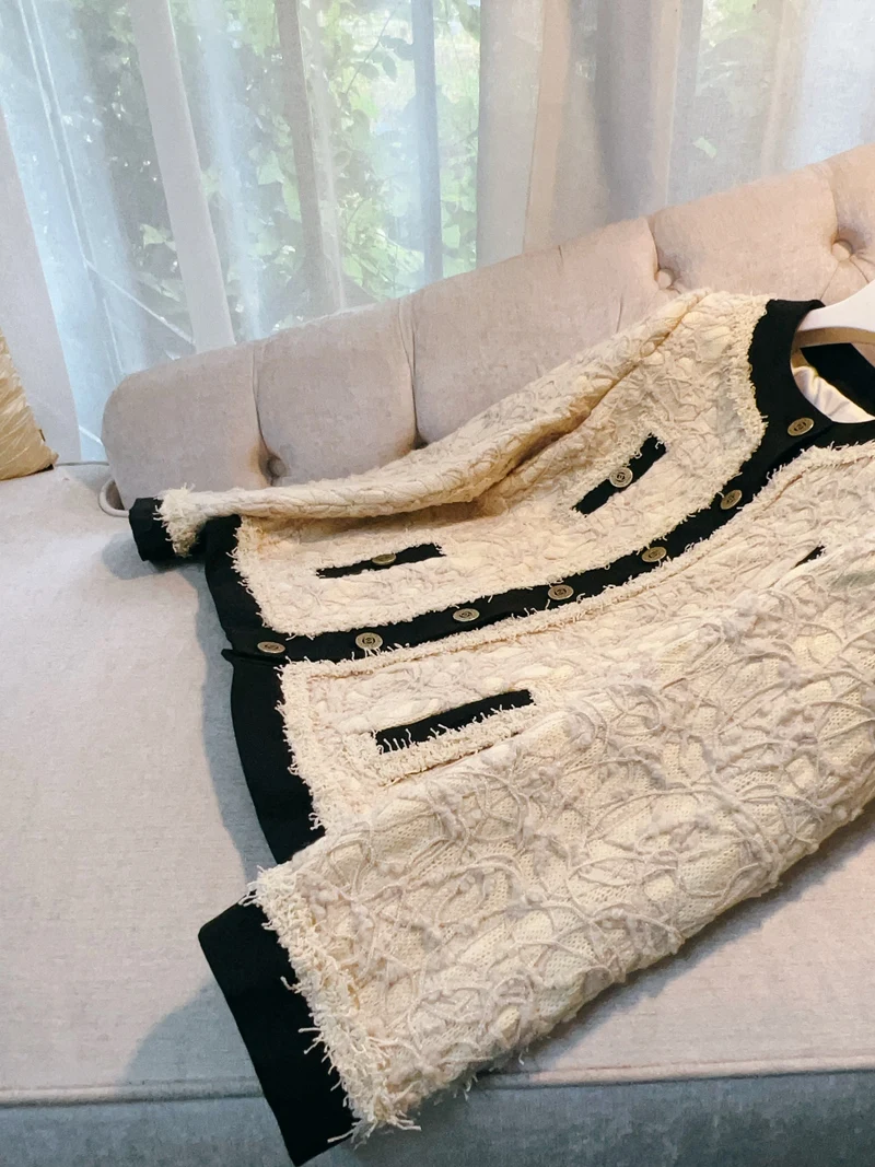 lingzhiwusis французский дизайн вязаный шерстяной топ контрастного цвета винтажная