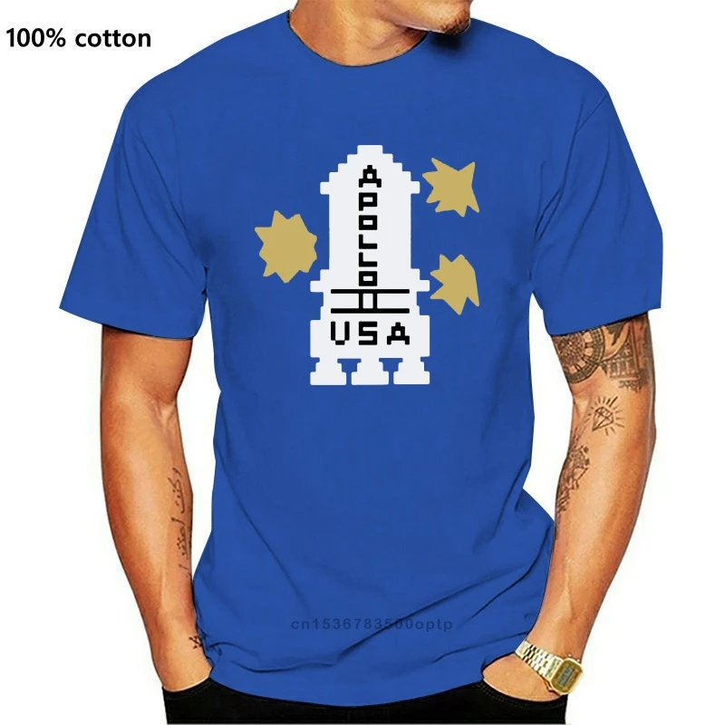 Модная крутая Мужская футболка забавная женская Hello Apollo 11 (сияющая) с принтом