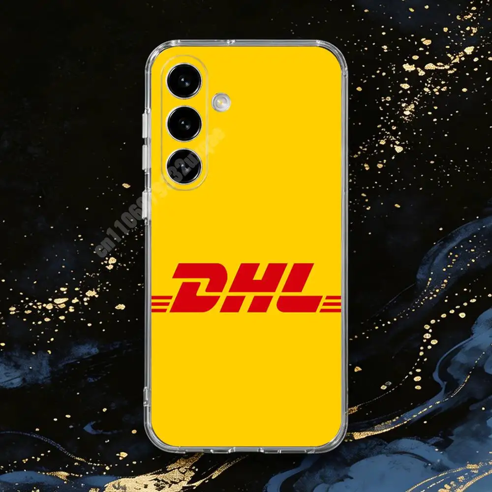 Фото Чехол для телефона D-DHL Worldwide Express для Samsung Galaxy A71 70 52 51 31 30 A30S 21S A12 A10, прозрачный чехол. №4