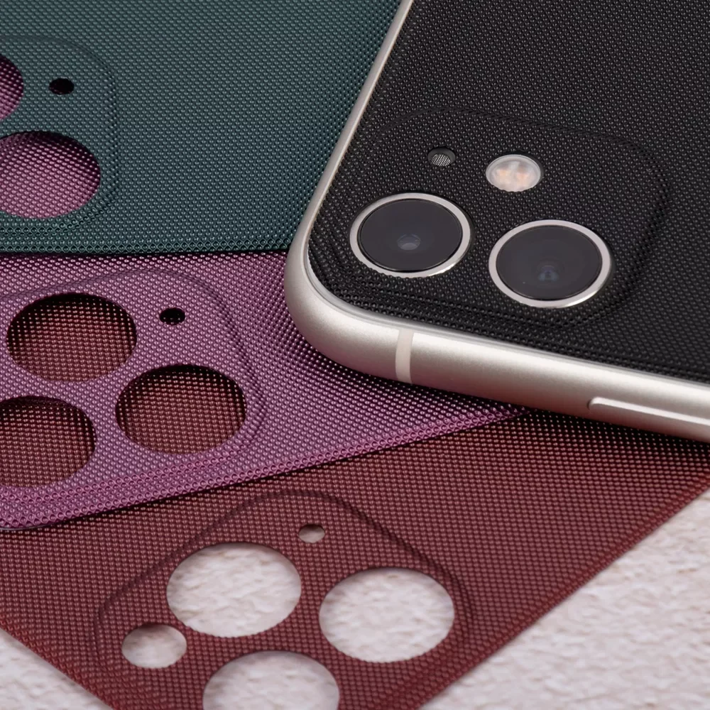 

3D For iPhone 11 Pro Max 12 Cloth Pattern Soft Back Films For iPhone 11 Pro 11Pro Max Colorful Phone Back Screen Protective Film