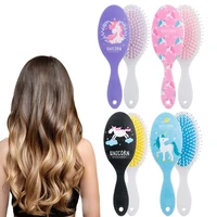 unicorn hair brush cartoon print hair comb women air cushion combs reduce hair loss hair equipment color comb teeth massage tool