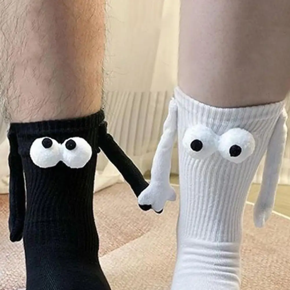 

Симпатичные парные носки, магнитные 3D носки с ручкой куклы, мужские и женские носки средней длины, летние носки средней длины, подарок, забавные спортивные носки-трубы S R1A2