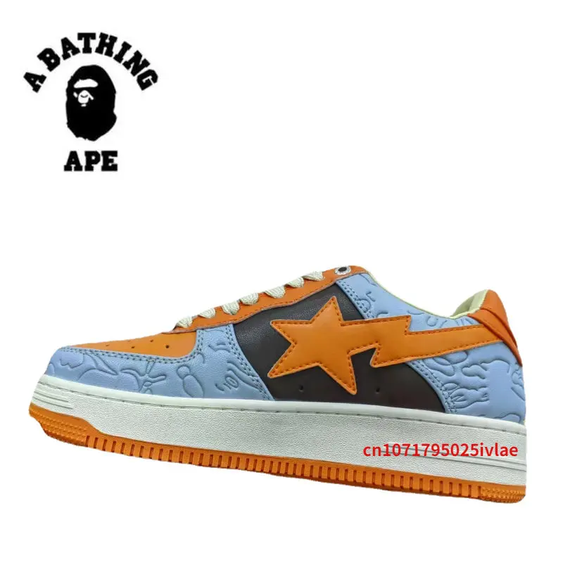 2023  A BATHING APE Vibe BapeGoose AF Leather Sta Men's Sneakers Air Styles Low Upper Wearable Women's Skateboard Fitness Shoes