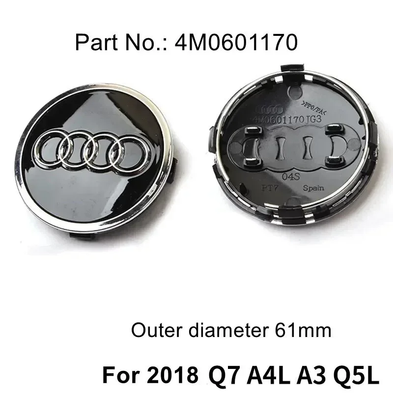 

4 шт. AUDI 60/61/68/69/77 мм/135 мм крышка центрального колеса автомобиля для A6L A7 A8 A3 A4 A5 A6 S3 S4 Q3 Q5 Q5L Q7 RS3 RS4 RS5 RS6 TT