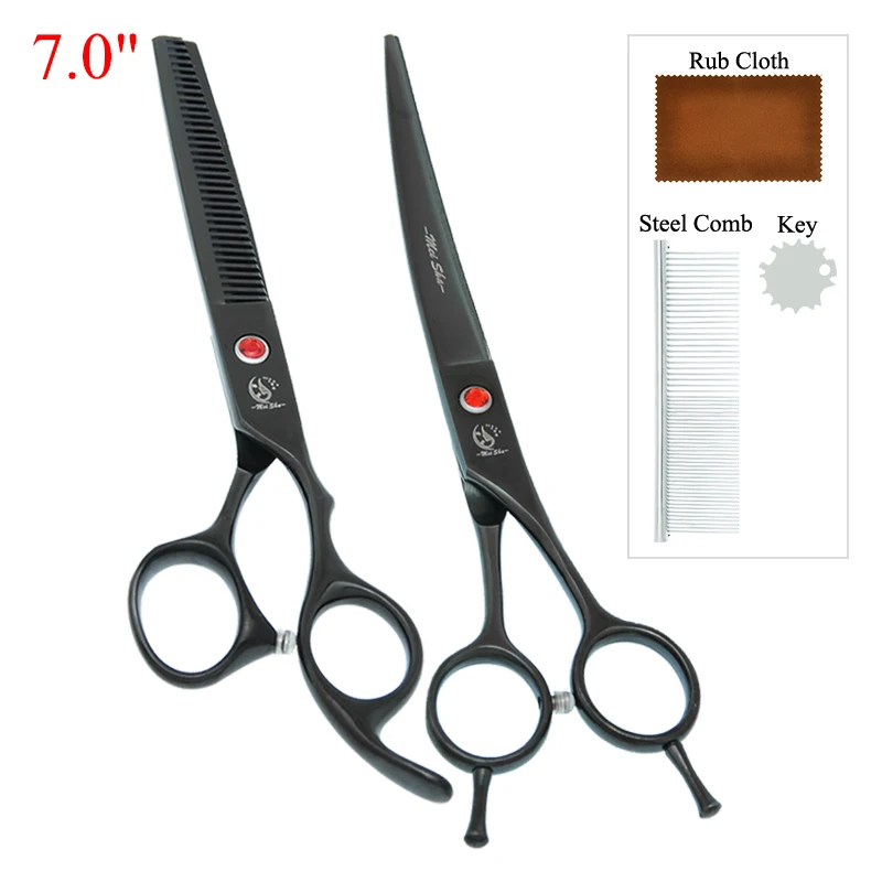 

7 inch Meisha Japan Steel Pet Dog Grooming Scissors Kit Cutting Thinning Curved Shears Animals Fur Cutting Beauty Tools B0028A