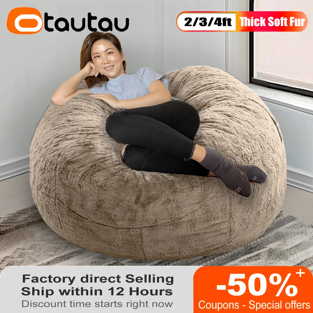 Beanbag Sofa Ottoman Floor Game Movie Sac Couch Recliner Cha