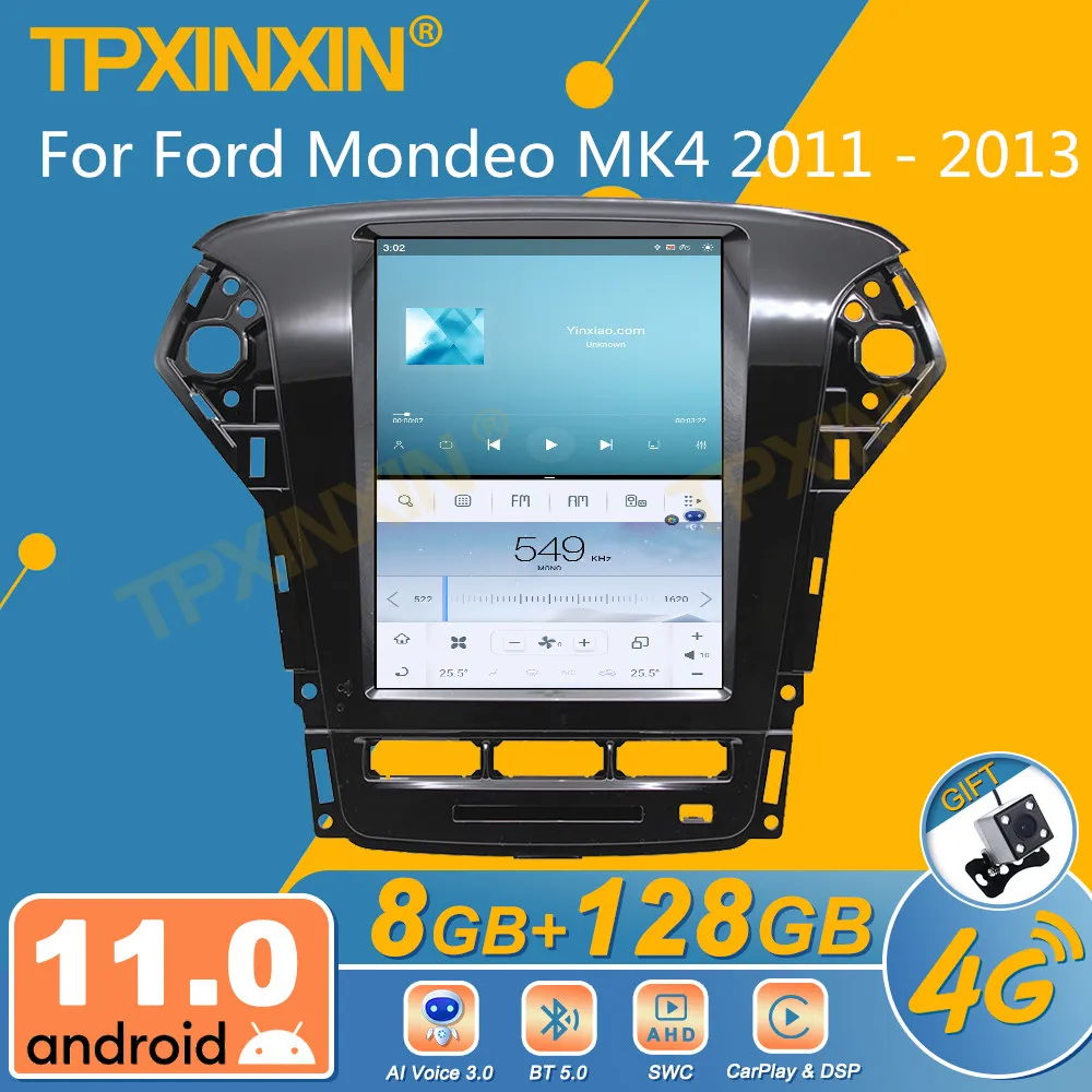 

Автомагнитола для Ford Mondeo MK4 2011-2013, Android, экран Tesla, 2Din стереоприемник, Авторадио, мультимедийный плеер, головное устройство с GPS