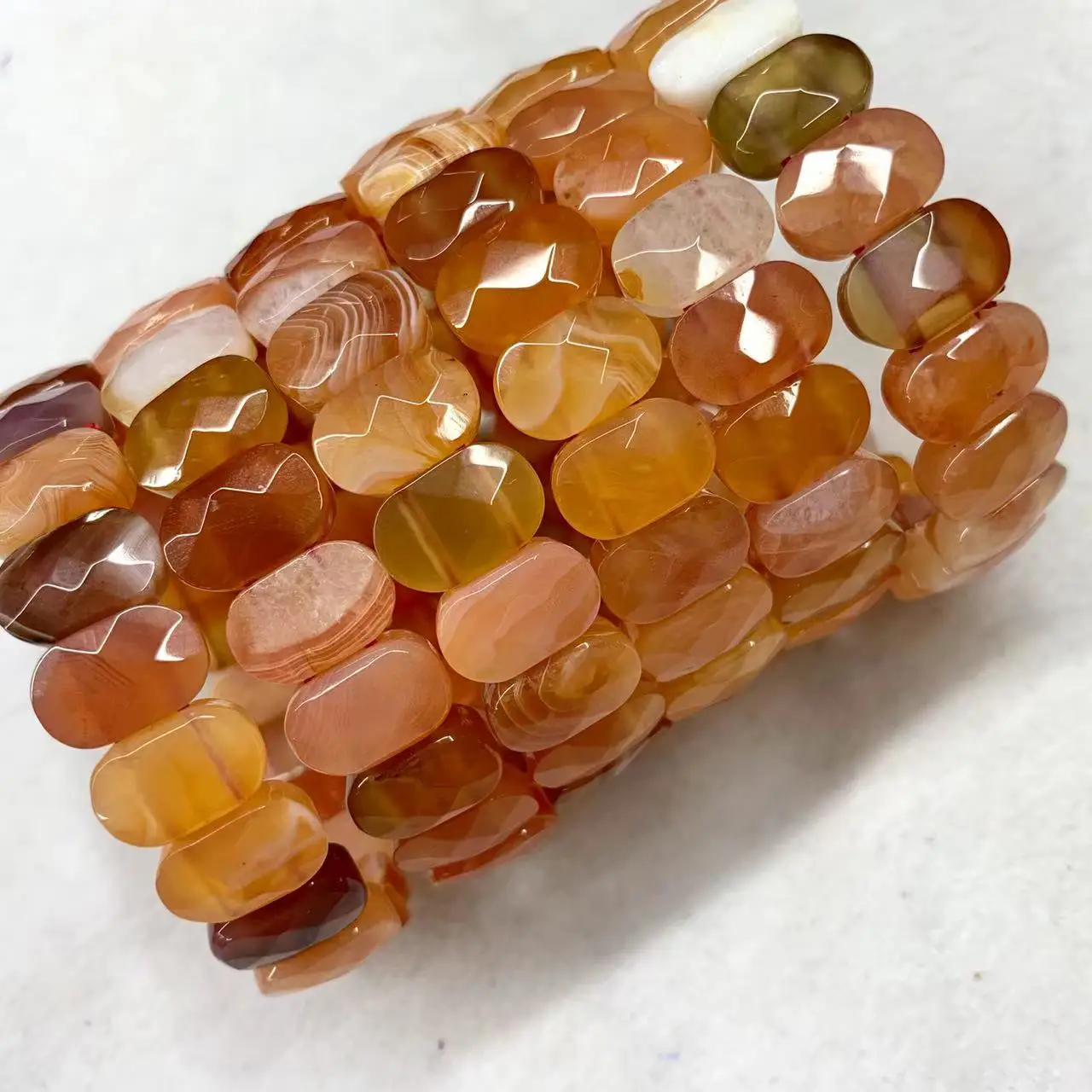 

Natural Botswana Agate /Sardonyx Stone Beads Bracelet Gemstone Jewelry Bangle For Woman For Gift Wholesale !