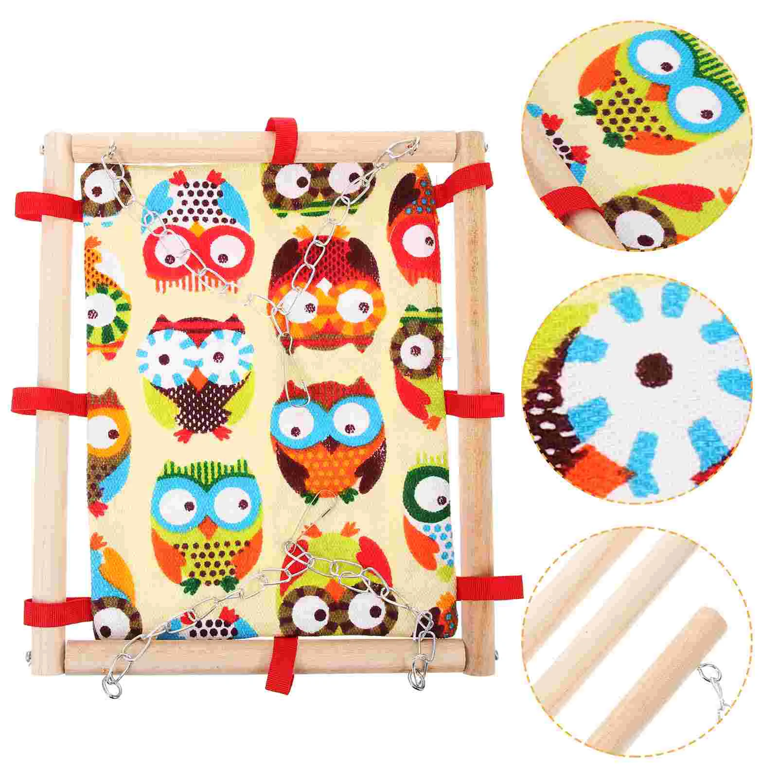 

Parrot Hammock Parakeet Toy Bird Swing Toys Parrots Long Tail Wooden Parakeets Hanging