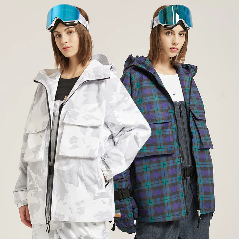 2022 new Women's Warm Ski Suit Hooded Women's Waterproof Windproof Reflective Ski Snowboard Jacket Outdoor Clothing coats