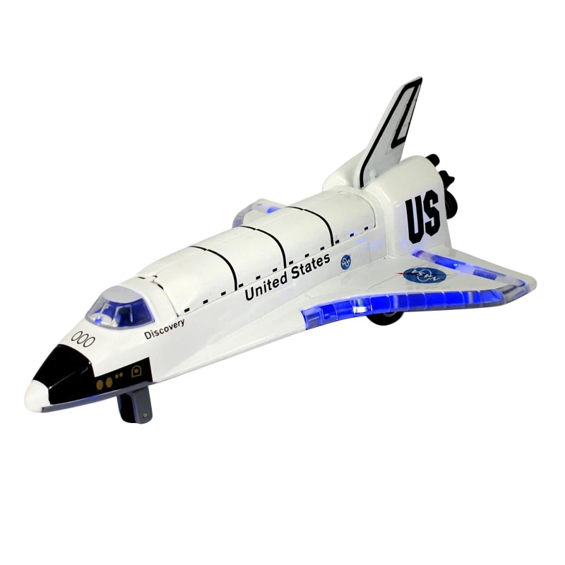 

Alloy Space Shuttle Die Cast Space Craft Space Plane Spaceship Model 19.5Cm Length With Light Music For Kids Toys