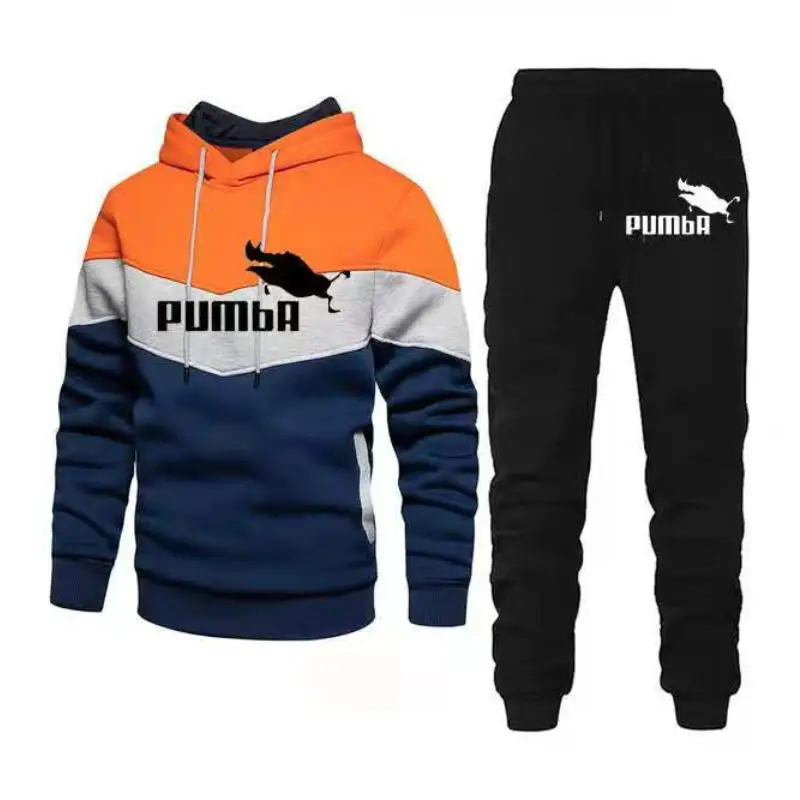 2022 new brand hot mens fashion hoodie sportswear men clothes jogging casual tracksuit mens running sport suitspant 2pcs sets free global shipping