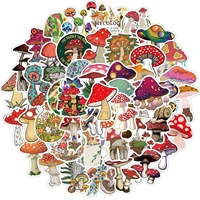 50pcs kawaii paper sticker set planet coffee flower leaves butterfly mushroom decorative stickers for srapbooking album planner