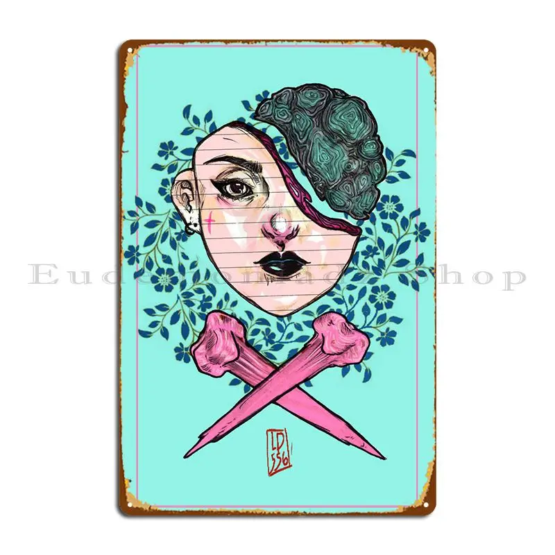 

Металлический плакат с надписью «Cross My Bones»