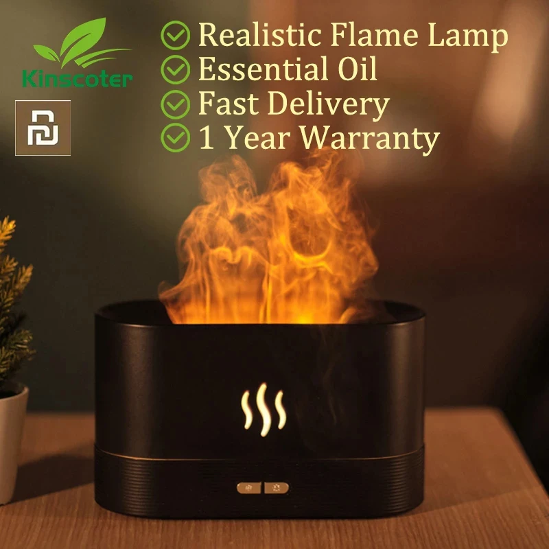 

Youpin Kinscoter Aroma Diffuser Air Humidifier Ultrasonic Cool Mist Maker Fogger Led Essential Oil Flame Lamp Difusor