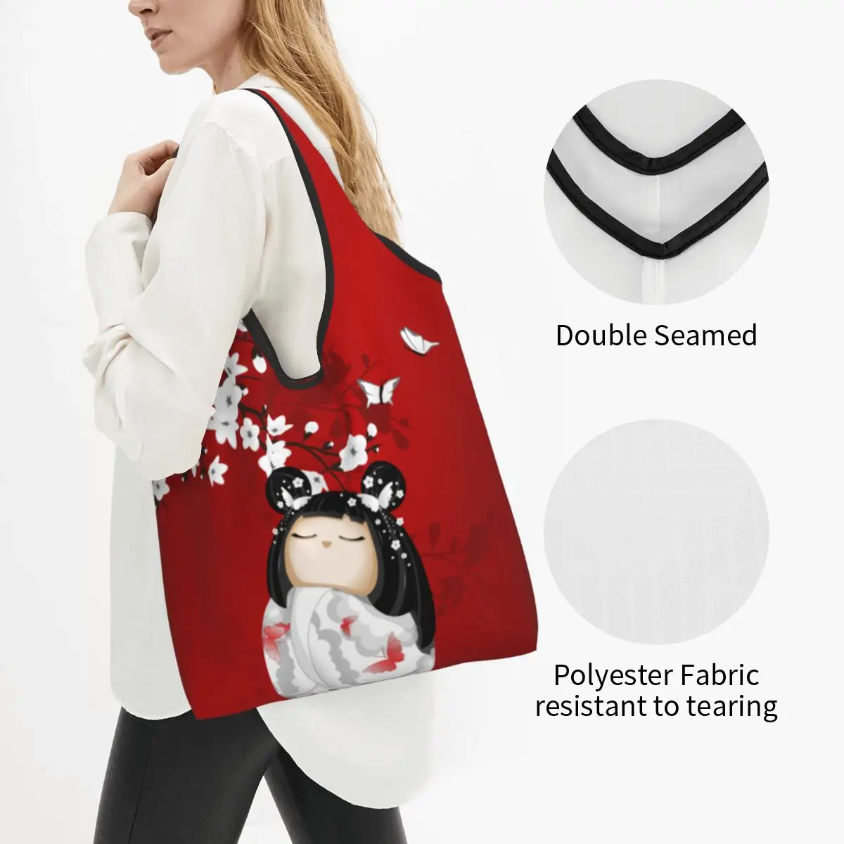 Продуктовые сумки Red Sakura Kokeshi для кукол Прочная Большая складная вместительная