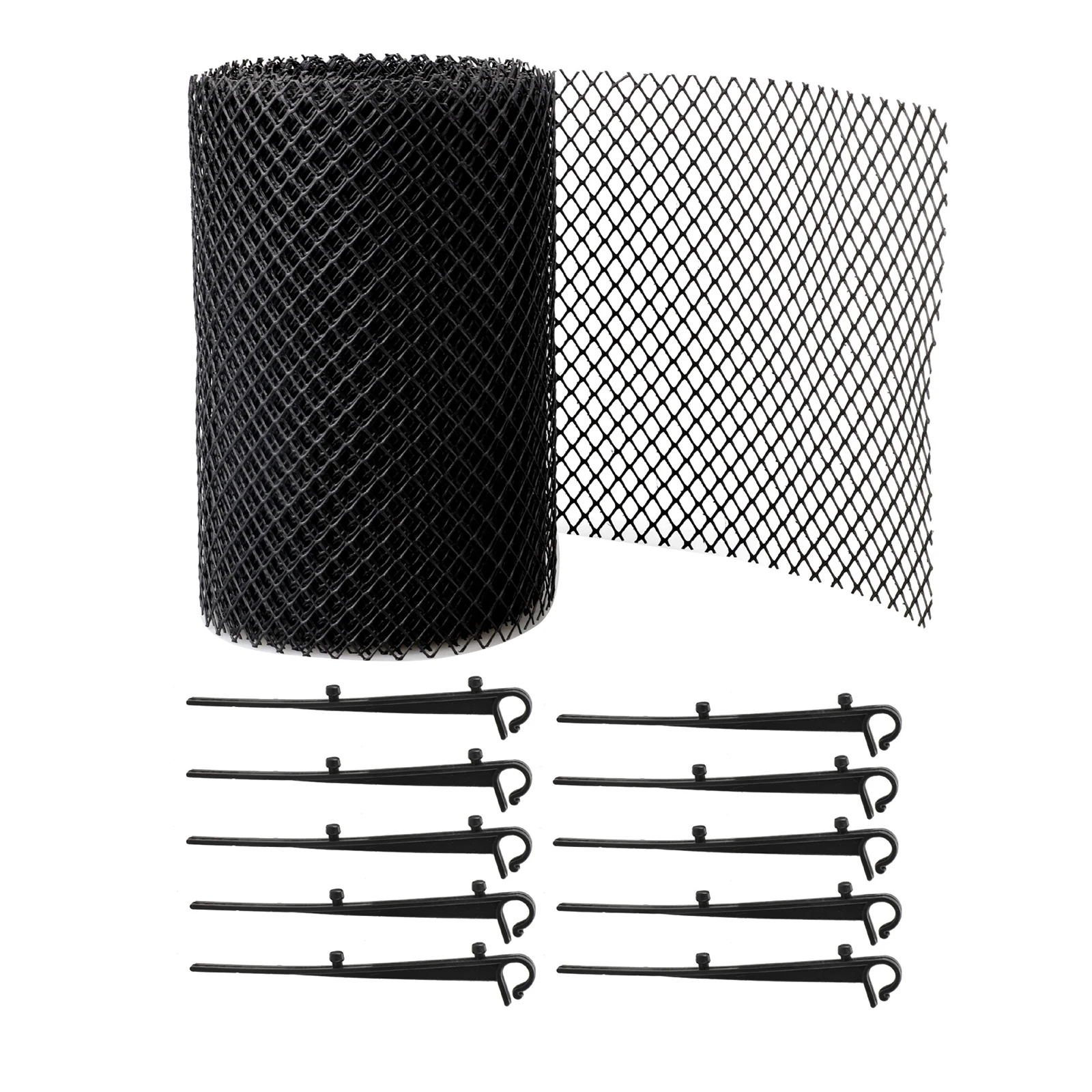 

Home Gutter Guard Net 6 Inch Wide Gutter Downspout Splash Guard Mesh Gutter Guards Leaf Guard Splash-Roof Panels with 10 Fixed