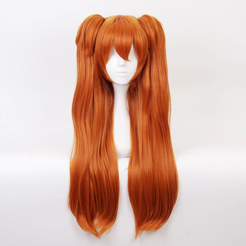 

Eva Asuka Langley Soryu Wigs Asuka Langley Tiffany Grant Wig Orange Long Synthetic Hair Cosplay Wigs + Wig Cap