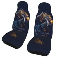 12pcs universal protector car seat cover front back 3d animal chinese dragon print full set car automobile seat cover van truck