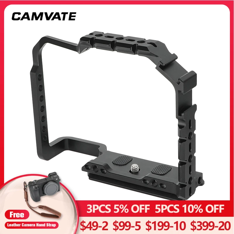 

CAMVATE Full Camera Cage for Panasonic LUMIX S5 II/IIX with Shoe Mount&Arca-Type Bottom Plate and Integrated NATO Rail Video Rig