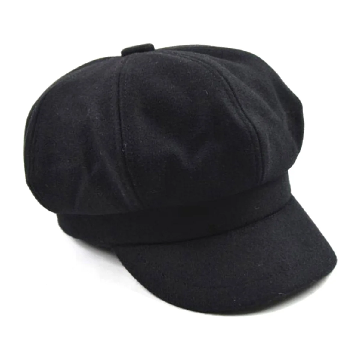 

Women's French Beret Hat Newsboy Cabbie Beret Cloche Woolen Painter Visor Hats for Autumn (Black)