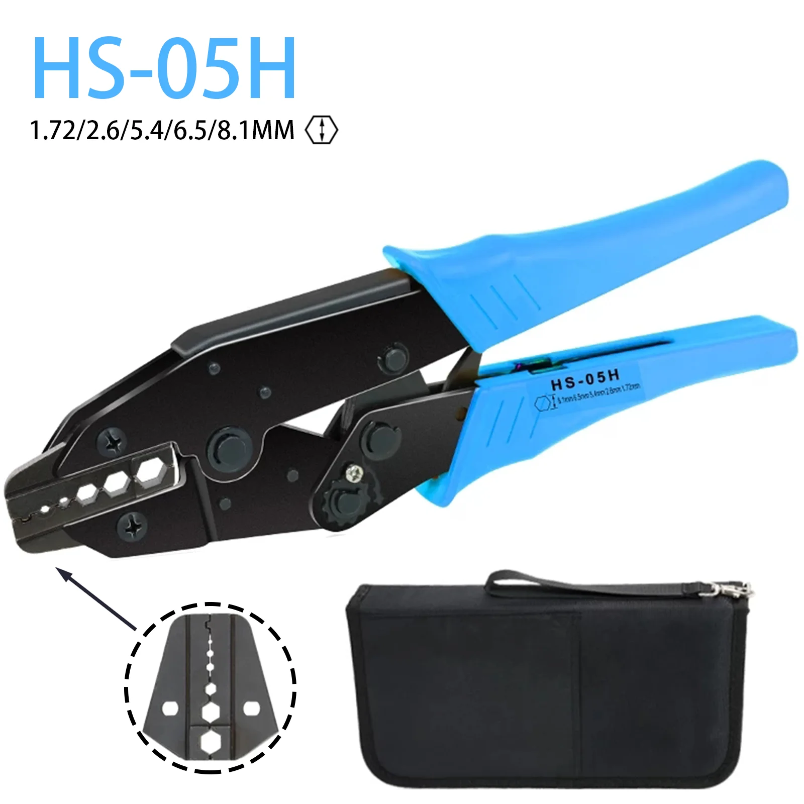 

Flag Terminals Crimping Pliers HS-056FL/07FL/08FL For 4.8,6.3 Non-insulated/insulated 0.5-2.5mm² 20-13AWG Connectors Tools