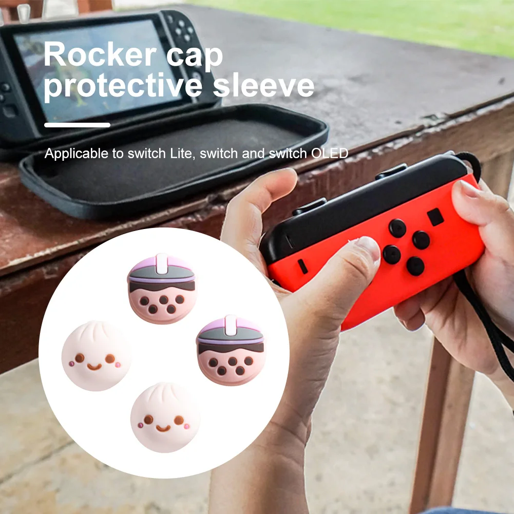 

Силиконовый чехол для джойстика Nintendo Switch, набор силиконовых аналоговых колпачков для захвата большого пальца, игровой контроллер, аксессуа...