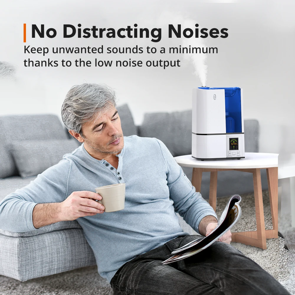 TaoTronics 120V Mist Humidifier TT-AH001 4L Quiet Ultrasonic Cool Desk Air with Three Modes 360° Nozzle Auto Shut-Off | Бытовая