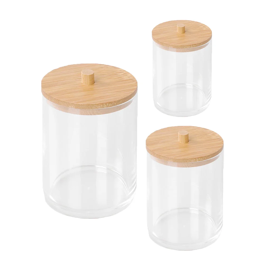 

3 шт., прозрачные банки для ватных палочек