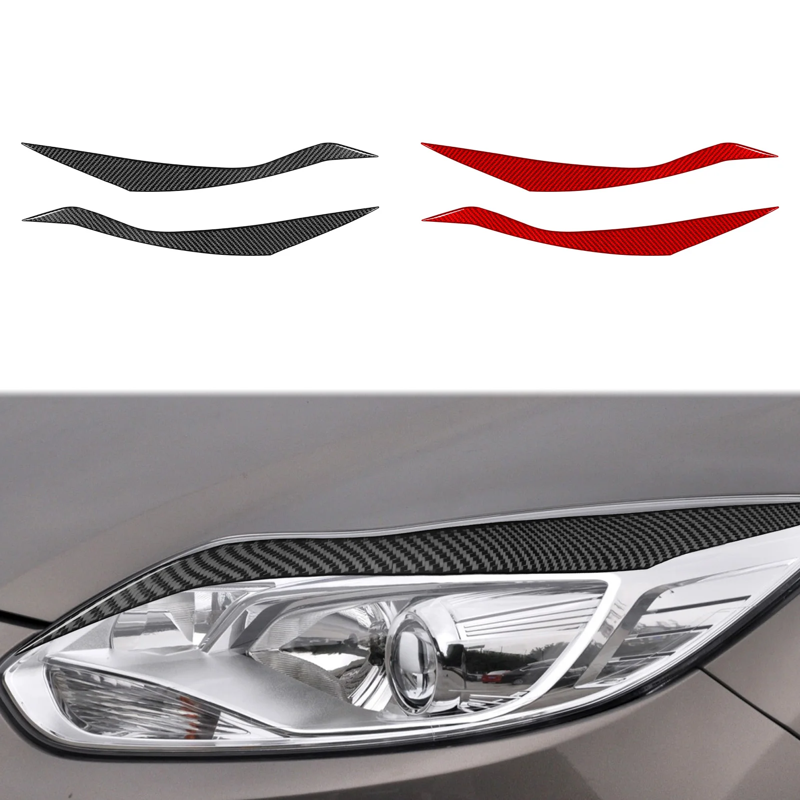 Для Ford Focus 2012-2014 автомобильные аксессуары из углеродного волокна передняя фара