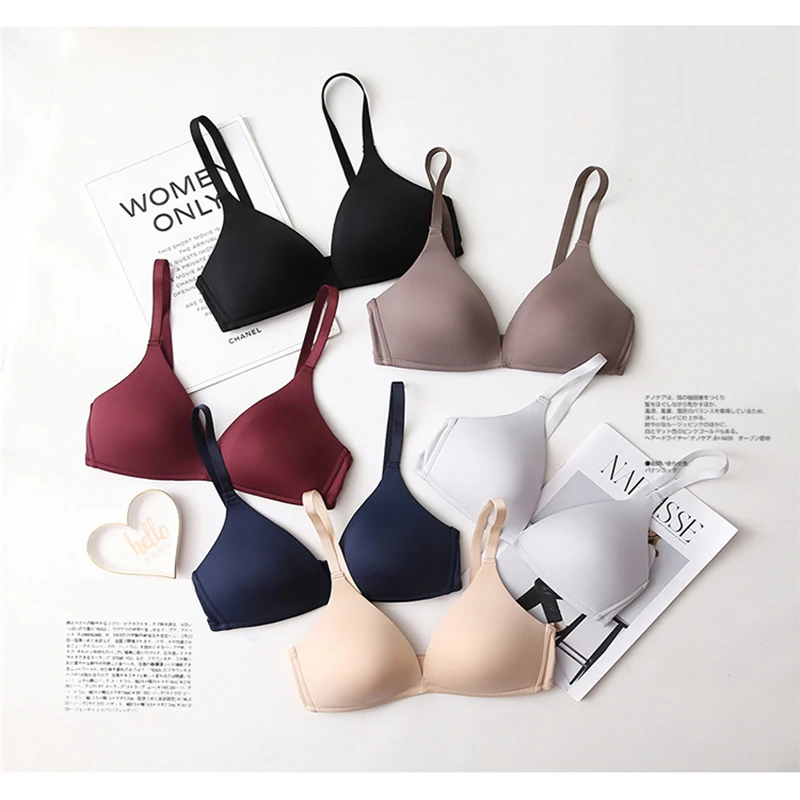 Seamless Bras for Women Push Up Bras No Wire Brassiere A B Cup Underwear  Bralette Three Quarters(3/4 Cup)  Lingerie