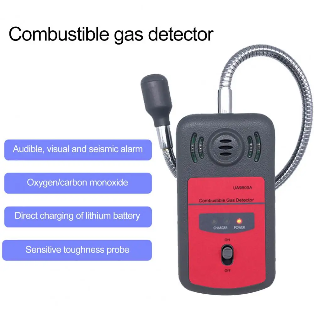 

1 Set Excellent Gas Detector Temperature Display Gas Analyzer Extended Sensitive Natural Gas Leak Detector Alertable
