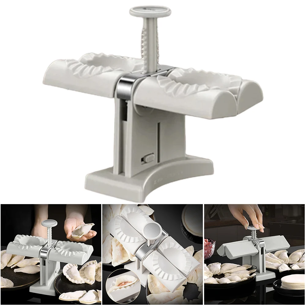 

Household Double Head Automatic Dumpling Maker Ravioli Press Mold Making Tool Kitchen Gadgets Cooking Sculpting Tools J2Y