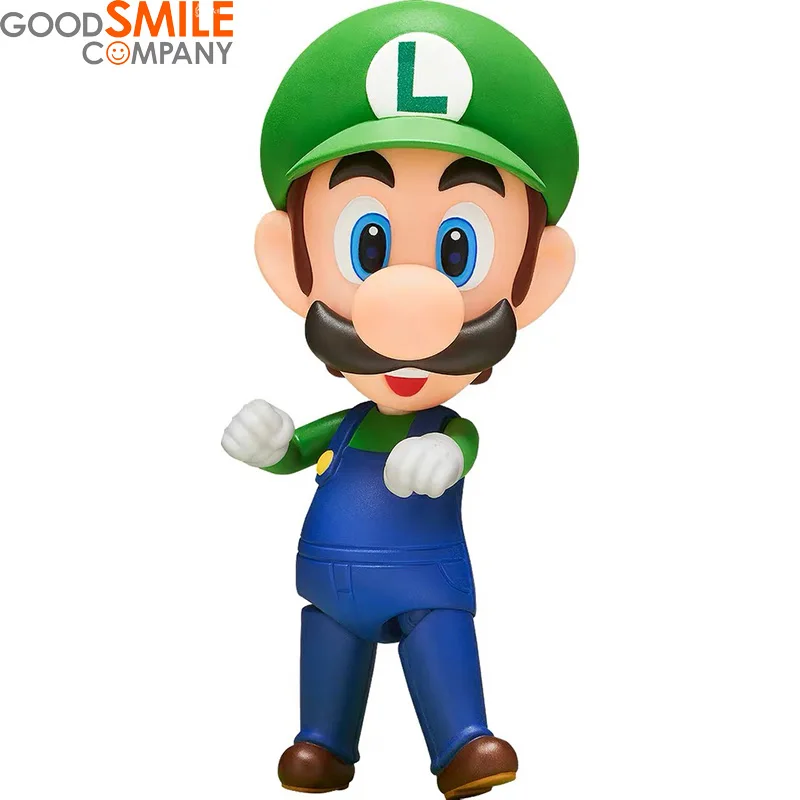 

100% Original Good Smile Nendoroid GSC 393 Super Mario Bros Luigi Mario Action Figure Doll Collection Model Toy 10cm