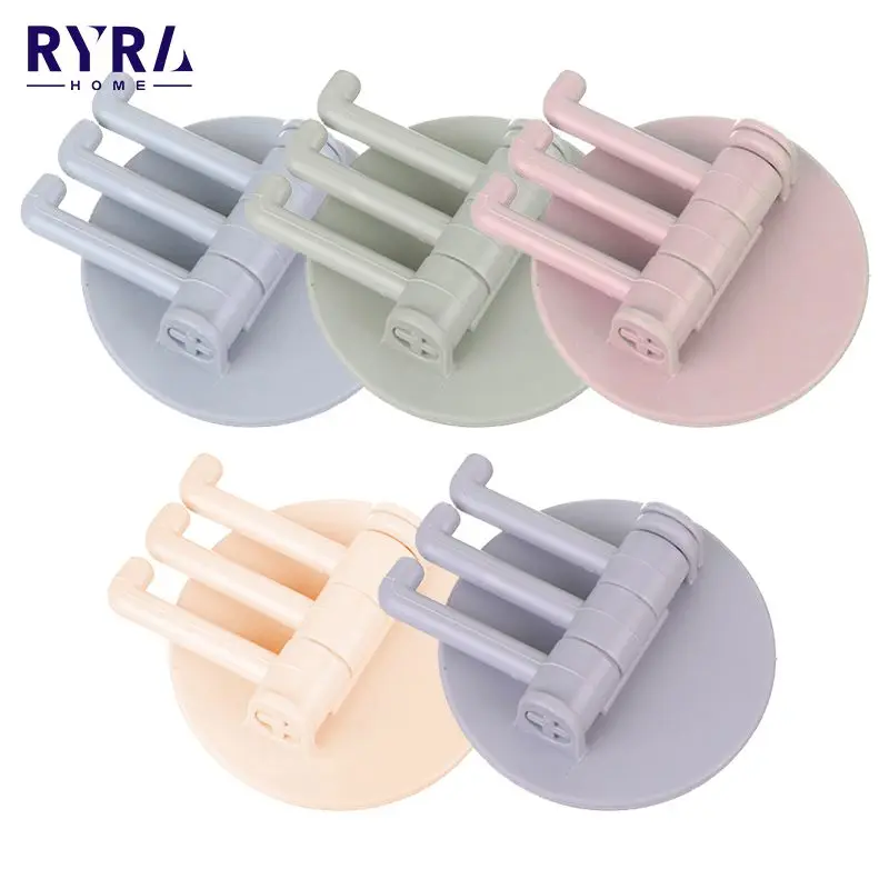 

Поворотный Настенный дверной крючок, многоцелевой бесшовный крючок для подшипника, самоклеящийся крючок для прочного ключа, крючок для пол...