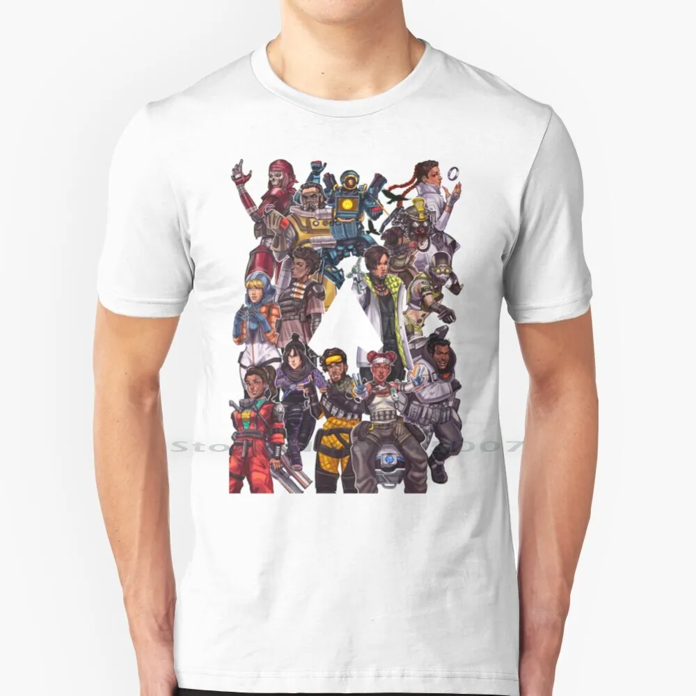 

Apex Legends T Shirt 100% Cotton Apex Legends Wraith Wattson Octane Mirage Bloodhound Gibraltar Lifeline Pathfinder Revenant