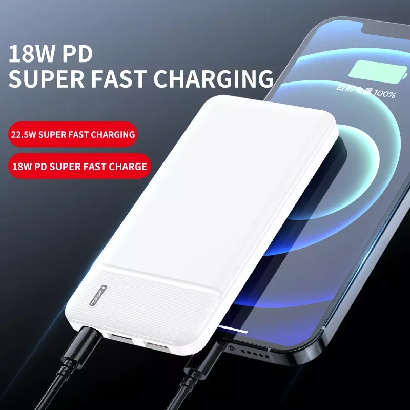 

NEW2023 PINZHENG 20000mAh Quick Charger Power Bank PD 22.5W Fast Charging Powerbank External Battery For iPhone