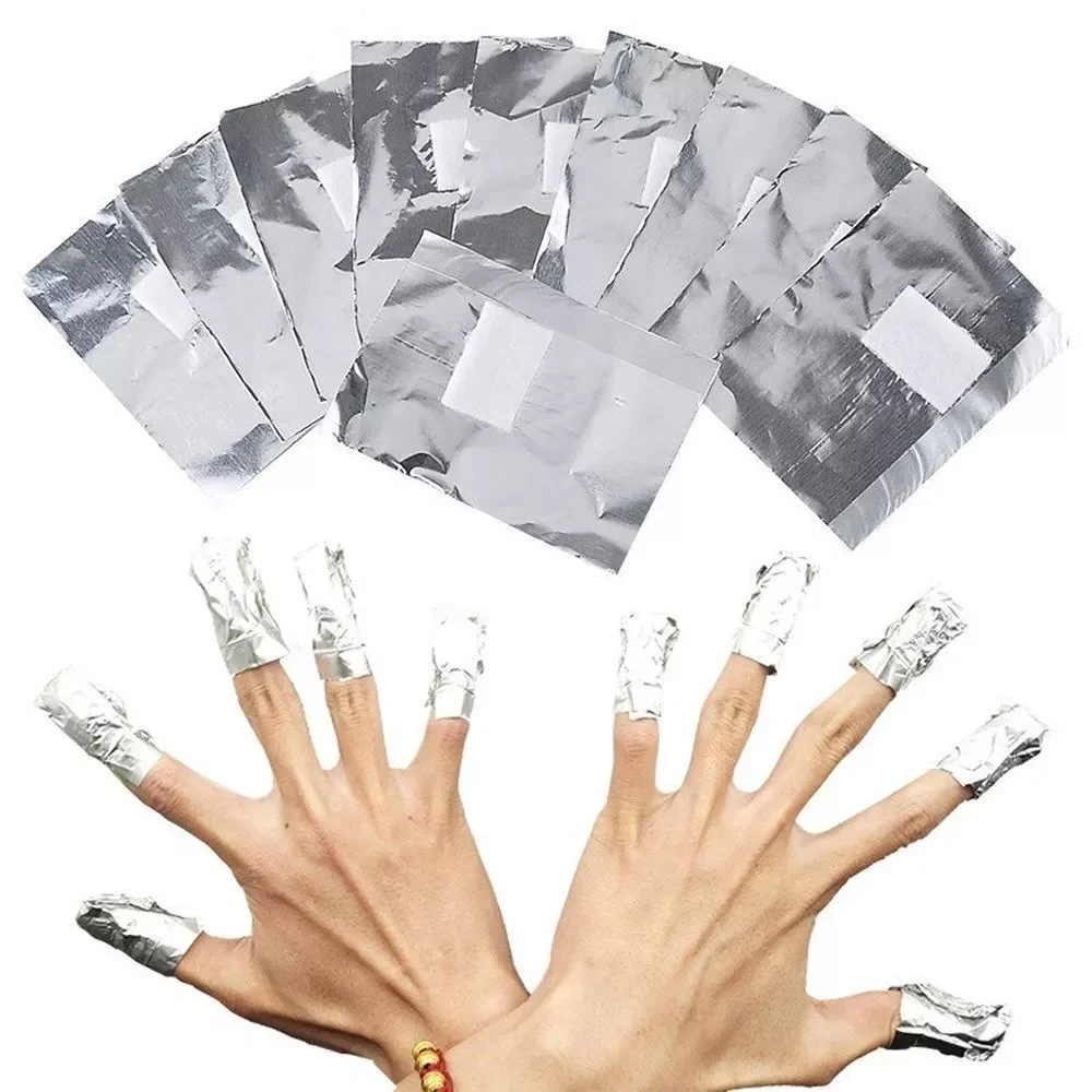 

50/100pcs Aluminium Foil Nail Polish Remover with Acetone UV Gel Cleaner Wrap Paper Salon Manicure Removal Tool Nail Art Tools
